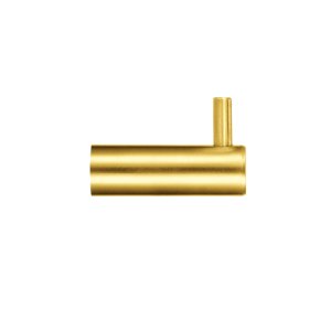 ZOO ACCESSORIES Wall Mounted Hook - Without Rose PVD Satin Brass