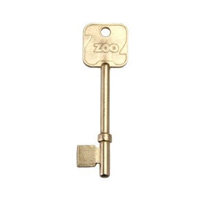 ZOO LOCKS & LATCHES British Standard Spare CHUBB Blank Keys to suit 67mm and 80mm Locks Satin Brass