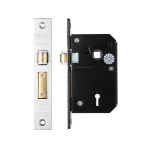 ZOO LOCKS & LATCHES British Standard 5 Lever Roller Sashlock - 67mm - Chubb Retro Fit 3K74 Satin Stainless