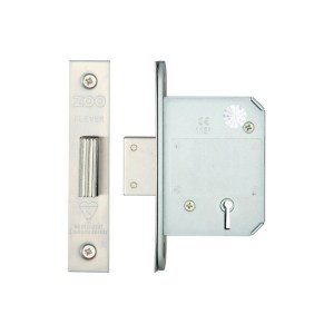 ZOO LOCKS & LATCHES British Standard 5 Lever Deadlock - 64mm Satin Stainless