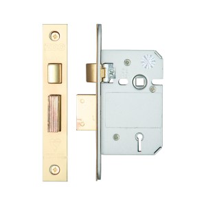 ZOO LOCKS & LATCHES British Standard 5 Lever Sashlock - 64mm Brass Finish / Anti Tarnish
