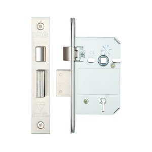 ZOO LOCKS & LATCHES British Standard 5 Lever Sashlock - 64mm Satin Stainless