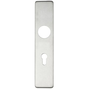 ZOO DOOR HARDWARE Cover plate for 19 mm and 22mm RTD Lever on Backplate - Din Euro Profile/72mm Centres Satin Stainless