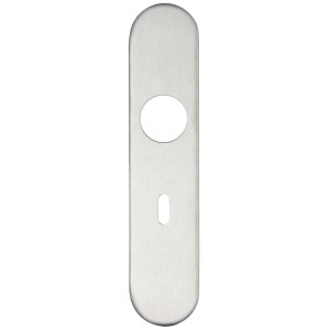 ZOO DOOR HARDWARE Radius Cover plate for 19 mm and 22mm RTD Lever on Backplate - Lock 57mm Satin Stainless