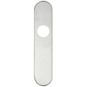 ZOO DOOR HARDWARE Radius Cover plate for 19 mm and 22mm RTD Lever on Backplate - Latch Satin Stainless