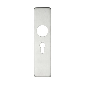 ZOO DOOR HARDWARE Cover plate for 19 mm RTD Lever on Short Backplate - Euro Profile 47.5mm - 45mm x180mm Satin Stainless