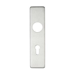 ZOO DOOR HARDWARE Cover plate for 19 mm RTD Lever on Short Backplate - Din Euro Profile/72mm Centres - 45mm x 180mm Satin Stainless