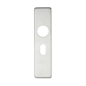ZOO DOOR HARDWARE Cover plate for 19 mm RTD Lever on Short Backplate - Oval Profile 48.5mm - 45mm x 180mm Satin Stainless