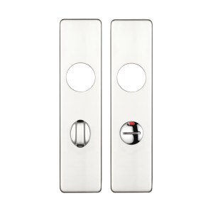 ZOO DOOR HARDWARE Cover plate for 19 mm RTD Lever on Short Backplate - Bathroom 57mm - 45mm x 180mm PSS Polished Stainless