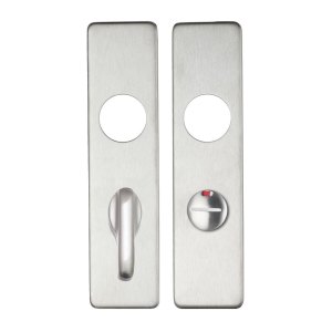 ZOO DOOR HARDWARE Cover plate for 19 mm RTD Lever on Short Backplate - Bathroom 57mm - 45mm x 180mm Satin Stainless