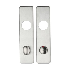 ZOO DOOR HARDWARE Cover plate for 19 mm RTD Lever on Short Backplate - Din Bathroom/78mm Centres - 45mm x 180mm Satin Stainless