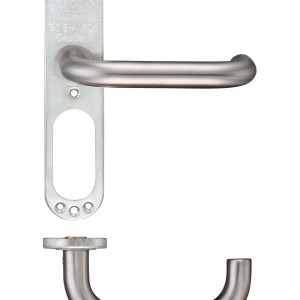 ZOO DOOR HARDWARE 19mm Tubular Return to Door Lever on Inner Plate/Short Plate Satin Stainless