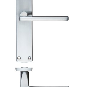 STANZA Leon Lever Latch Backplate 170mm x 40mm Satin Chrome