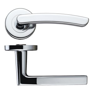 STANZA Santiago Lever - Push On Rose -115mm x 65mm Polished Chrome