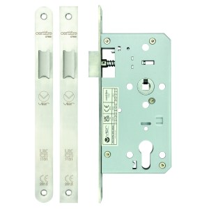 VIER DOOR HARDWARE Din Latch - Backset 55mm Satin Stainless