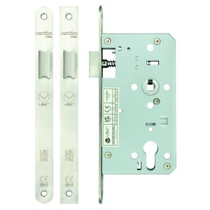 VIER DOOR HARDWARE Din Latch - Backset 60mm Radius Satin Stainless