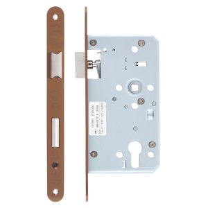 VIER DOOR HARDWARE Mortice Escape Sashlock - 72mm Centres, 60mm Backset - Radius Forend, Satin Bronze Finish