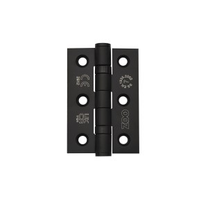 ZOO HINGES Grade 7 - 76mm x 50mm x 2mm Hinge - Ball Bearing UKCA/CE Matt Black