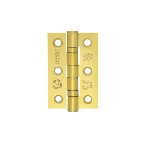 ZOO HINGES Grade 7 - 76mm x 50mm x 2mm Hinge - Ball Bearing UKCA/CE P Brass Effect