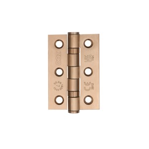 ZOO HINGES Grade 7 - 76mm x 50mm x 2mm Hinge - Ball Bearing UKCA/CE Tuscan Rose Gold