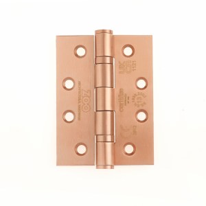 ZOO HINGES Grade 13 Hinges - Ball Bearing 102mm x 76mm x 3mm Square Corner - Tuscan Rose Gold