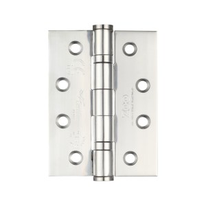 ZOO HINGES Grade 13 Hinges - Ball Bearing 102mm x 76mm x 3mm Square Corner - Polished Stainless Steel