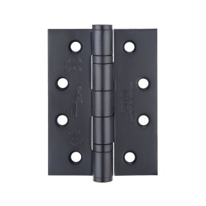 ZOO HINGES Grade 13 Hinges - Ball Bearing 102mm x 76mm x 3mm Square Corner - Powder Coat Black