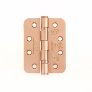 ZOO HINGES Grade 13 Hinges - Ball Bearing 102mm x 76mm x 3mm Radius Corner - Tuscan Rose Gold