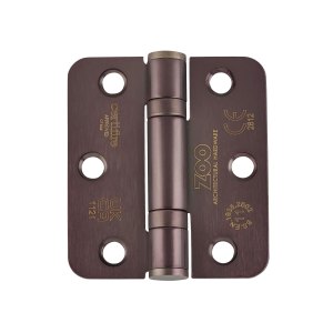 ZOO HINGES Grade 11 Bearing Hinges - 76mm x 67mm x 2.5mm Radius Corner - Etna Bronze