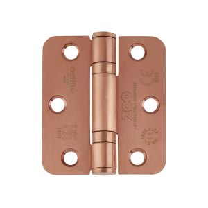 ZOO HINGES Grade 11 Bearing Hinges - 76mm x 67mm x 2.5mm Radius Corner - PVD Bronze