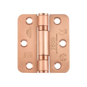 ZOO HINGES Grade 11 Bearing Hinges - 76mm x 67mm x 2.5mm Radius Corner - Tuscan Rose Gold