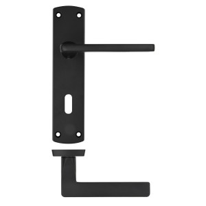 STANZA Leon Lever on Lock Backplate Black