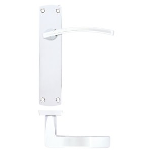 STANZA Toledo Lever on Latch Backplate Polished Chrome