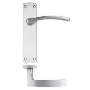 STANZA Toledo Lever on Latch Backplate Satin Chrome