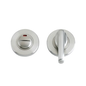 ZOO DOOR HARDWARE Disabled Turn and Release with Indicator complete with escutcheons and 5mm spindle Satin Stainless