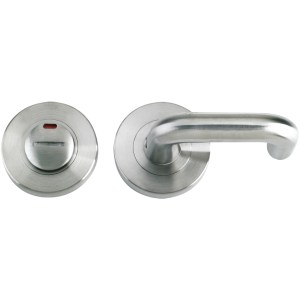 ZOO DOOR HARDWARE DDA Turn and Release with Indicator complete with escutcheons and 5mm spindle Satin Stainless
