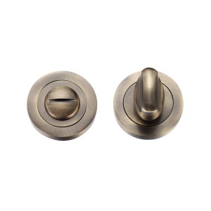 STANZA Turn and Release complete with Escutcheons and 5mm spindle 50mm dia Florentine Bronze