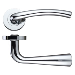 STANZA Assisi Lever - Screw On Rose 130mm x 65mm Polished Chrome