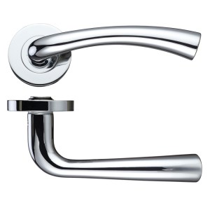 STANZA Florence Lever - Screw On Rose 130mm x 65mm Polished Chrome