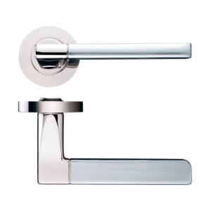 STANZA Venice Lever - Screw On Rose - Dual finish Polished Nickel