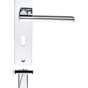 STANZA Venice Lever Lock (57mm c/c) On Backplate - 180x43mm Polished Chrome