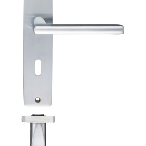 STANZA Venice Lever Lock (57mm c/c) On Backplate - 180x43mm Satin Chrome