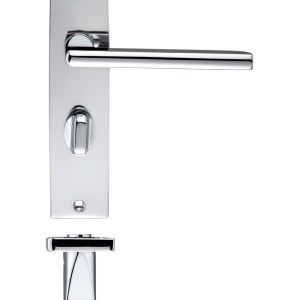 STANZA Venice Lever Bathroom (57mm c/c) On Backplate - 180x43mm Polished Chrome