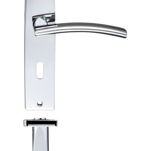 STANZA Amalfi Lever Lock (57mm c/c) On Backplate - 180x43mm Polished Chrome