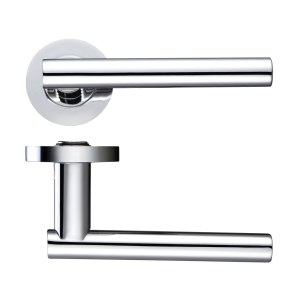 STANZA Lucca Lever - Screw On Rose Polished Chrome