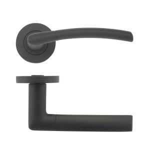 STANZA Olympus lever on round rose Oscuro Matt Black