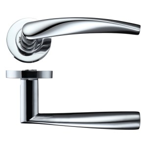 STANZA Vesta lever on round rose Polished Chrome