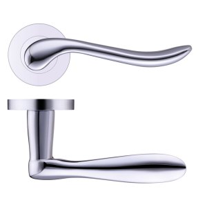 STANZA Lincoln Lever - Screw on Rose Polished Chrome