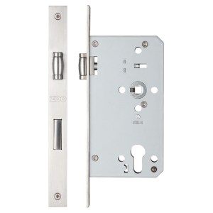 VIER DOOR HARDWARE Roller Din Euro Sashlock - 72mm c/c Backset 60mm Satin Stainless