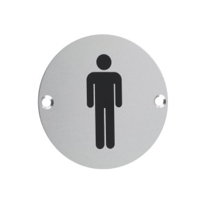 ZOO SIGNAGE Sex Symbol - Male Satin Aluminium